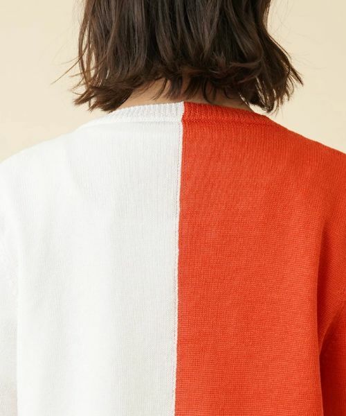 Leilian PLUS HOUSE / レリアンプラスハウス カーディガン・ボレロ | カラーブロックVネックカーディガン【HAND】 | 詳細11
