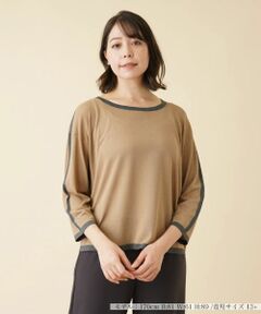 Leilian PLUS HOUSE / レリアンプラスハウス ニット・セーター | 配色ラインクルーネックニット