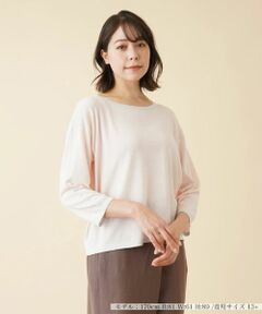 Leilian PLUS HOUSE / レリアンプラスハウス ニット・セーター | 配色ラインクルーネックニット