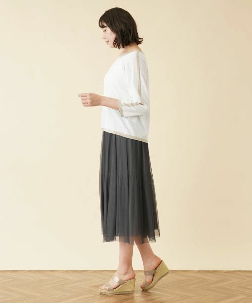 Leilian PLUS HOUSE / レリアンプラスハウス ニット・セーター | 配色ラインクルーネックニット | 詳細15