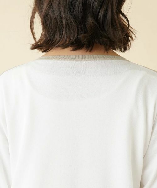 Leilian PLUS HOUSE / レリアンプラスハウス カーディガン・ボレロ | 配色ラインクルーネックカーディガン【HAND】 | 詳細14