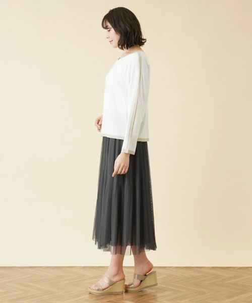 Leilian PLUS HOUSE / レリアンプラスハウス カーディガン・ボレロ | 配色ラインクルーネックカーディガン【HAND】 | 詳細8