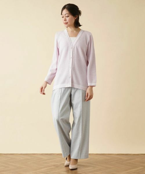 Leilian PLUS HOUSE / レリアンプラスハウス カーディガン・ボレロ | 刺繍Vネックカーディガン | 詳細11