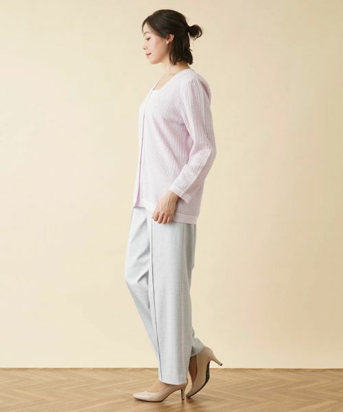 Leilian PLUS HOUSE / レリアンプラスハウス カーディガン・ボレロ | 刺繍Vネックカーディガン | 詳細12