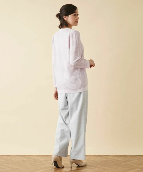 Leilian PLUS HOUSE / レリアンプラスハウス カーディガン・ボレロ | 刺繍Vネックカーディガン | 詳細13