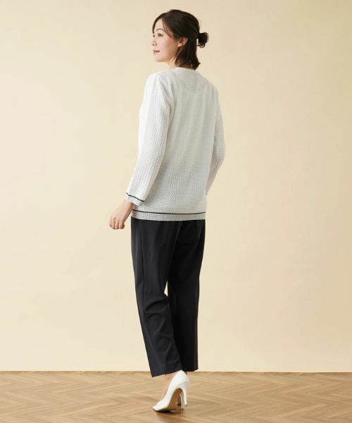 Leilian PLUS HOUSE / レリアンプラスハウス カーディガン・ボレロ | 刺繍Vネックカーディガン | 詳細16