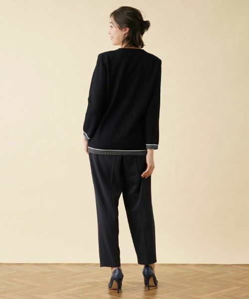 Leilian PLUS HOUSE / レリアンプラスハウス カーディガン・ボレロ | 刺繍Vネックカーディガン | 詳細3