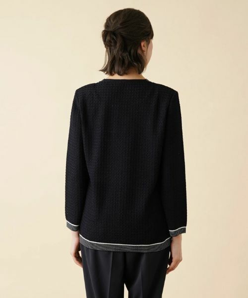 Leilian PLUS HOUSE / レリアンプラスハウス カーディガン・ボレロ | 刺繍Vネックカーディガン | 詳細6