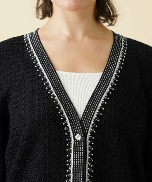 Leilian PLUS HOUSE / レリアンプラスハウス カーディガン・ボレロ | 刺繍Vネックカーディガン | 詳細7