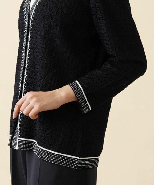 Leilian PLUS HOUSE / レリアンプラスハウス カーディガン・ボレロ | 刺繍Vネックカーディガン | 詳細9