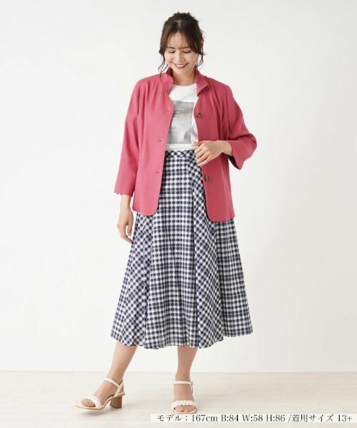 Leilian PLUS HOUSE / レリアンプラスハウス テーラードジャケット | ストレッチサマージャケット【ROCHAS Premiere】 | 詳細1