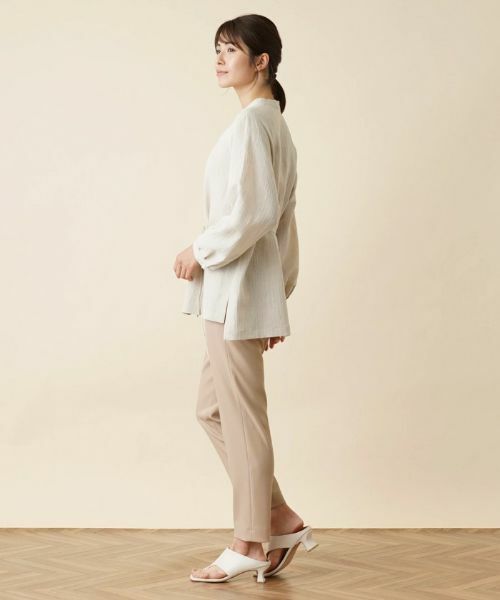 Leilian PLUS HOUSE / レリアンプラスハウス シャツ・ブラウス | バンドカラーブラウス【ROCHAS Premiere】 | 詳細2