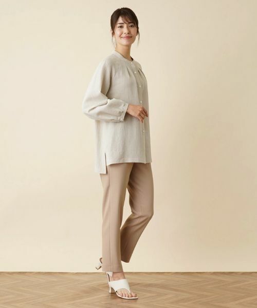 Leilian PLUS HOUSE / レリアンプラスハウス シャツ・ブラウス | バンドカラーブラウス【ROCHAS Premiere】 | 詳細4