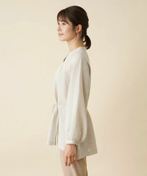 Leilian PLUS HOUSE / レリアンプラスハウス シャツ・ブラウス | バンドカラーブラウス【ROCHAS Premiere】 | 詳細6