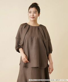 Leilian PLUS HOUSE / レリアンプラスハウス シャツ・ブラウス | ボリュームスリーブブラウス【NEMIKA】