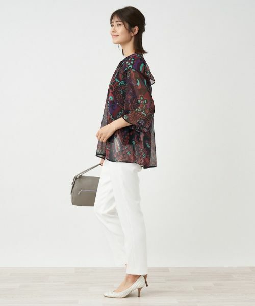 Leilian PLUS HOUSE / レリアンプラスハウス シャツ・ブラウス | 楊柳ペイズリーブラウス【ERICA】 | 詳細14