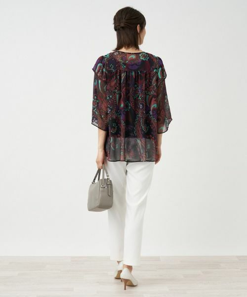 Leilian PLUS HOUSE / レリアンプラスハウス シャツ・ブラウス | 楊柳ペイズリーブラウス【ERICA】 | 詳細17