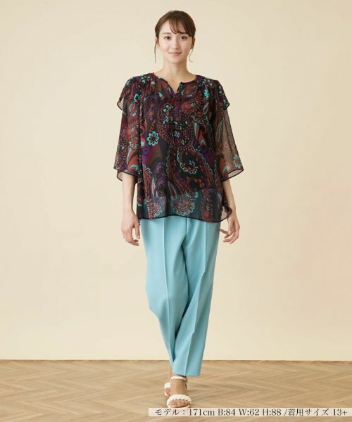 Leilian PLUS HOUSE / レリアンプラスハウス シャツ・ブラウス | 楊柳ペイズリーブラウス【ERICA】 | 詳細18