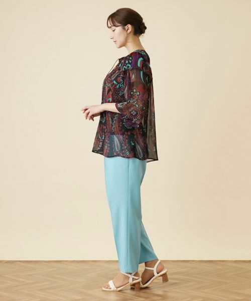 Leilian PLUS HOUSE / レリアンプラスハウス シャツ・ブラウス | 楊柳ペイズリーブラウス【ERICA】 | 詳細19