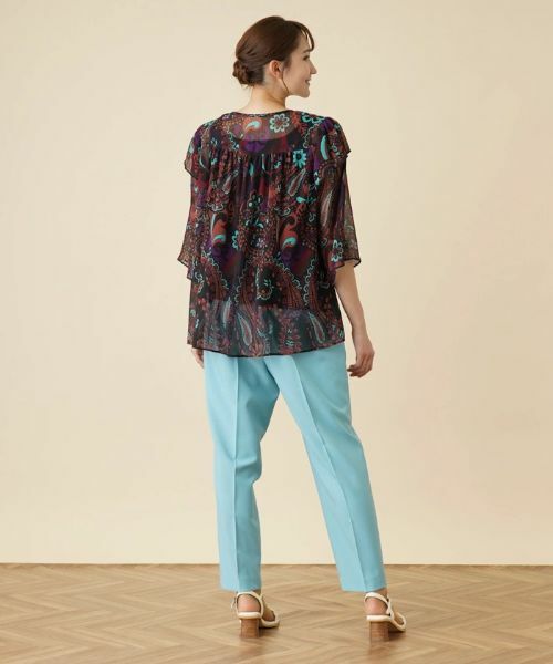 Leilian PLUS HOUSE / レリアンプラスハウス シャツ・ブラウス | 楊柳ペイズリーブラウス【ERICA】 | 詳細20