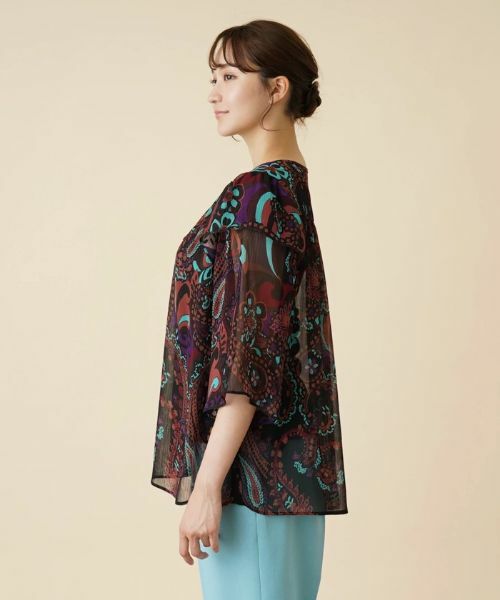 Leilian PLUS HOUSE / レリアンプラスハウス シャツ・ブラウス | 楊柳ペイズリーブラウス【ERICA】 | 詳細22