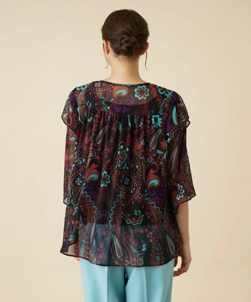 Leilian PLUS HOUSE / レリアンプラスハウス シャツ・ブラウス | 楊柳ペイズリーブラウス【ERICA】 | 詳細23
