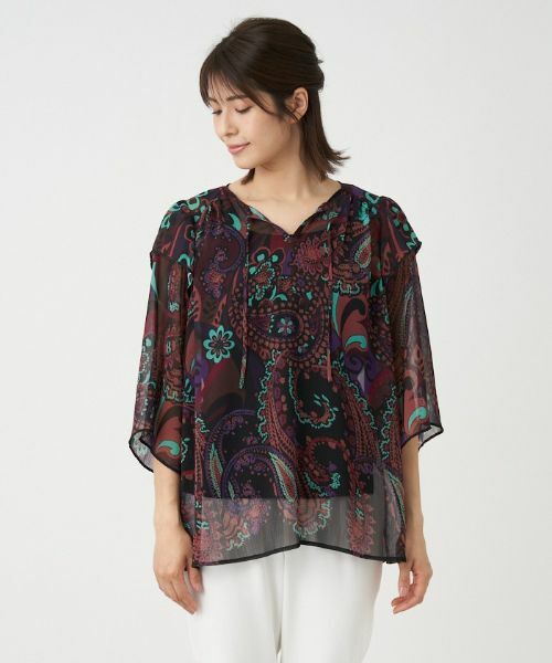 Leilian PLUS HOUSE / レリアンプラスハウス シャツ・ブラウス | 楊柳ペイズリーブラウス【ERICA】 | 詳細3
