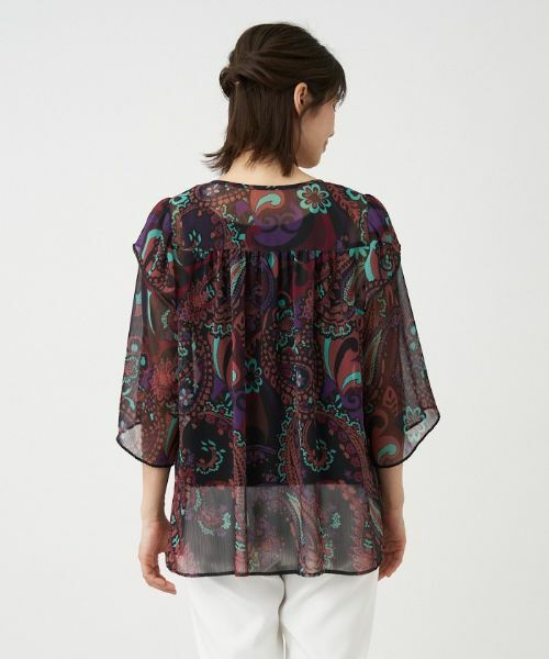 Leilian PLUS HOUSE / レリアンプラスハウス シャツ・ブラウス | 楊柳ペイズリーブラウス【ERICA】 | 詳細6