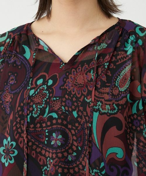 Leilian PLUS HOUSE / レリアンプラスハウス シャツ・ブラウス | 楊柳ペイズリーブラウス【ERICA】 | 詳細8