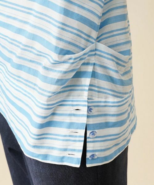 Leilian PLUS HOUSE / レリアンプラスハウス シャツ・ブラウス | 切替ボーダーハイネックブラウス | 詳細13
