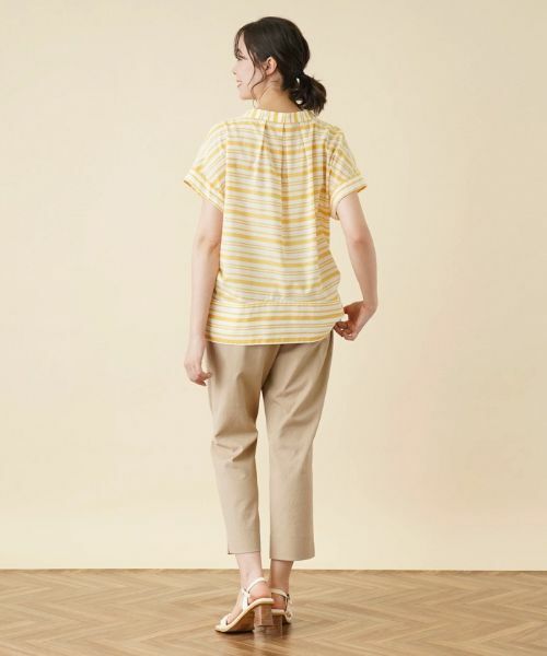 Leilian PLUS HOUSE / レリアンプラスハウス シャツ・ブラウス | 切替ボーダーハイネックブラウス | 詳細17