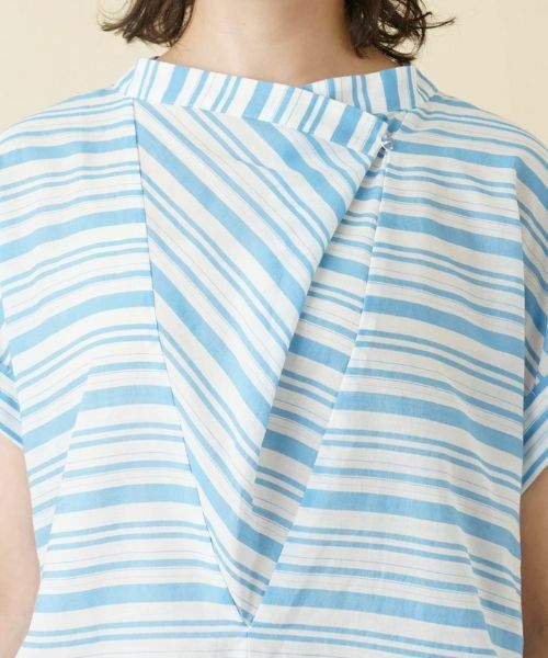 Leilian PLUS HOUSE / レリアンプラスハウス シャツ・ブラウス | 切替ボーダーハイネックブラウス | 詳細7