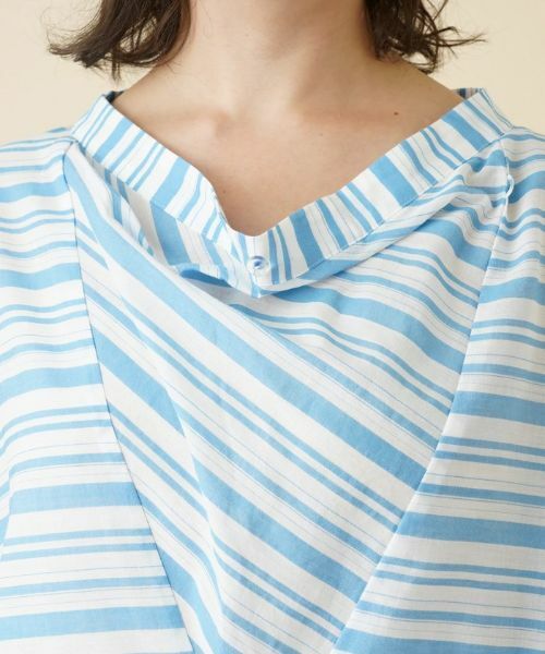 Leilian PLUS HOUSE / レリアンプラスハウス シャツ・ブラウス | 切替ボーダーハイネックブラウス | 詳細8