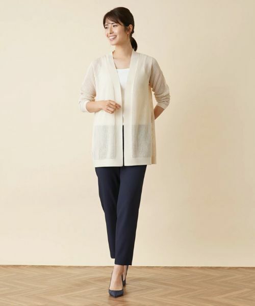 Leilian PLUS HOUSE / レリアンプラスハウス カーディガン・ボレロ | 透かし編みニットカーディガン | 詳細11