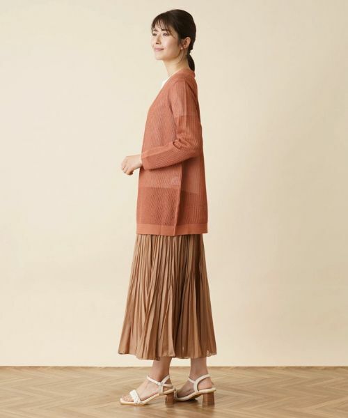 Leilian PLUS HOUSE / レリアンプラスハウス カーディガン・ボレロ | 透かし編みニットカーディガン | 詳細2