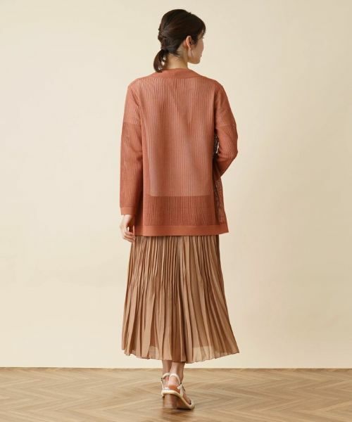 Leilian PLUS HOUSE / レリアンプラスハウス カーディガン・ボレロ | 透かし編みニットカーディガン | 詳細3