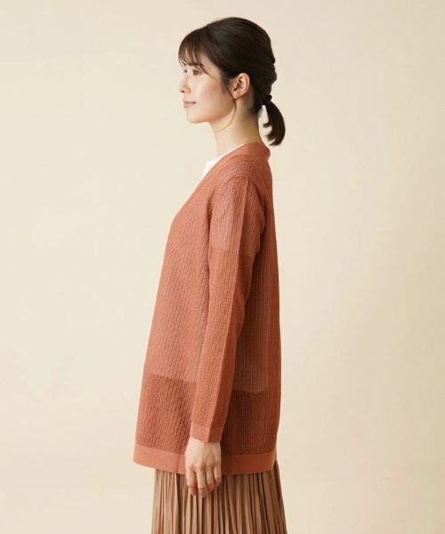 Leilian PLUS HOUSE / レリアンプラスハウス カーディガン・ボレロ | 透かし編みニットカーディガン | 詳細5