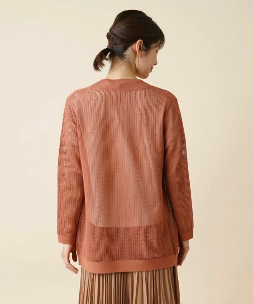 Leilian PLUS HOUSE / レリアンプラスハウス カーディガン・ボレロ | 透かし編みニットカーディガン | 詳細6