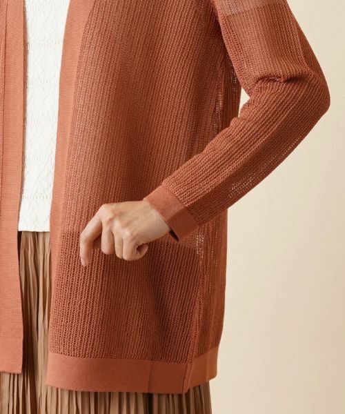 Leilian PLUS HOUSE / レリアンプラスハウス カーディガン・ボレロ | 透かし編みニットカーディガン | 詳細9