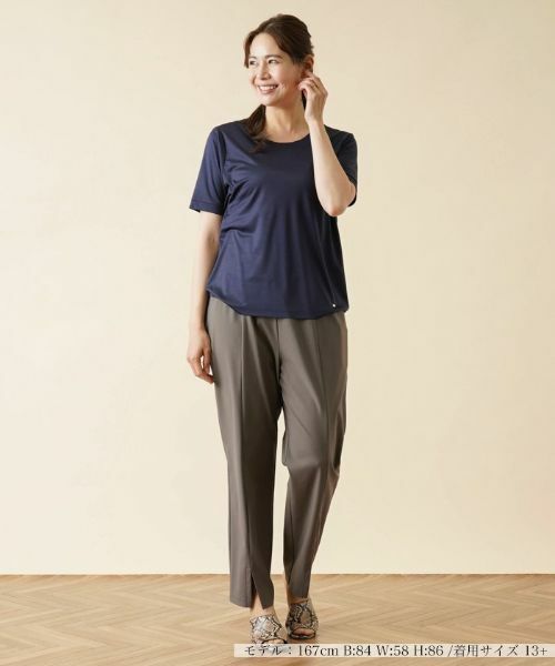 Leilian PLUS HOUSE / レリアンプラスハウス カットソー | シルククルーネックカットソー | 詳細1