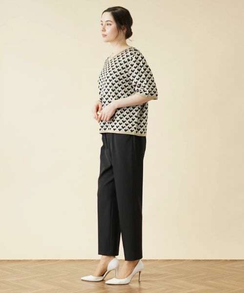 Leilian PLUS HOUSE / レリアンプラスハウス ニット・セーター | ジオメトリック柄クルーネックニット | 詳細2