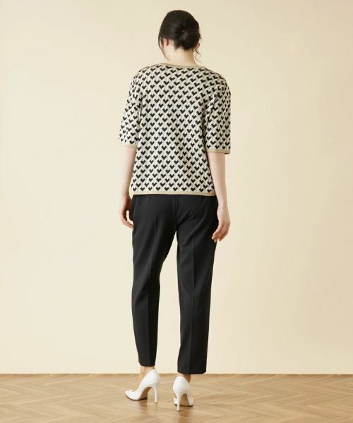 Leilian PLUS HOUSE / レリアンプラスハウス ニット・セーター | ジオメトリック柄クルーネックニット | 詳細3