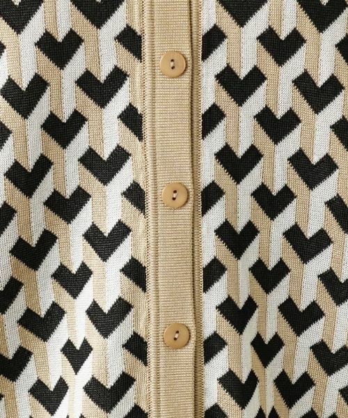Leilian PLUS HOUSE / レリアンプラスハウス カーディガン・ボレロ | ジオメトリック柄カーディガン | 詳細10