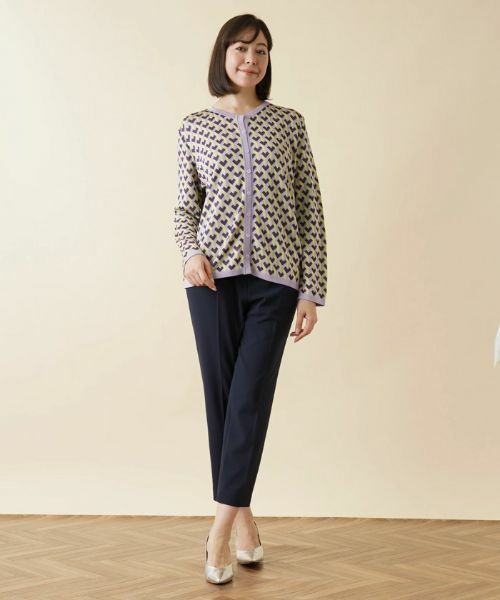 Leilian PLUS HOUSE / レリアンプラスハウス カーディガン・ボレロ | ジオメトリック柄カーディガン | 詳細11