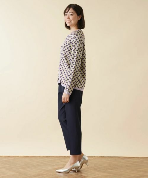 Leilian PLUS HOUSE / レリアンプラスハウス カーディガン・ボレロ | ジオメトリック柄カーディガン | 詳細12