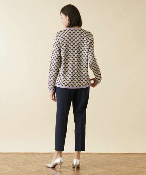 Leilian PLUS HOUSE / レリアンプラスハウス カーディガン・ボレロ | ジオメトリック柄カーディガン | 詳細13