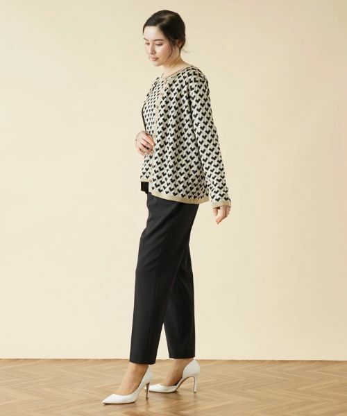 Leilian PLUS HOUSE / レリアンプラスハウス カーディガン・ボレロ | ジオメトリック柄カーディガン | 詳細2