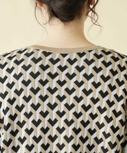Leilian PLUS HOUSE / レリアンプラスハウス カーディガン・ボレロ | ジオメトリック柄カーディガン | 詳細8