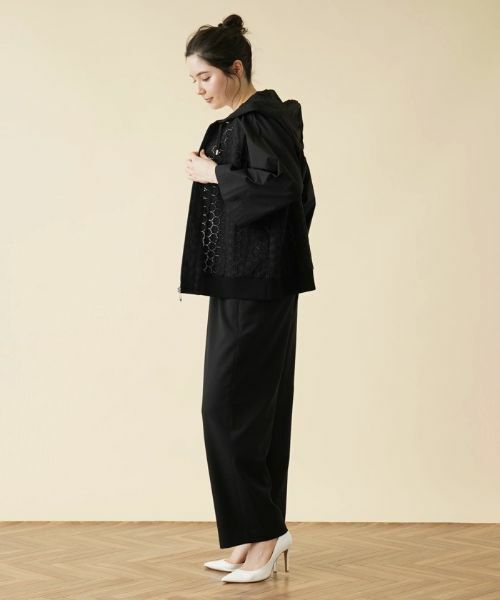 Leilian PLUS HOUSE / レリアンプラスハウス その他アウター | レース切替フーデッドジャケット | 詳細12