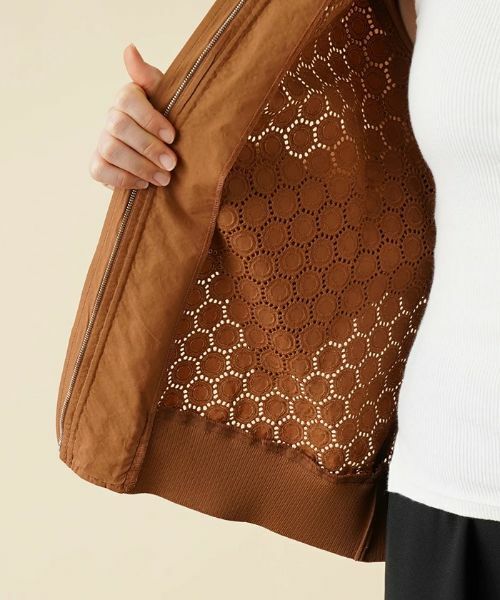 Leilian PLUS HOUSE / レリアンプラスハウス その他アウター | レース切替フーデッドジャケット | 詳細14